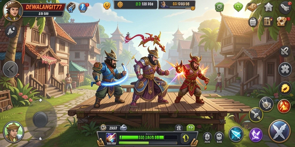 Screenshot menunjukkan gameplay menarik dari DEWALANGIT77 dengan grafis yang menawan.