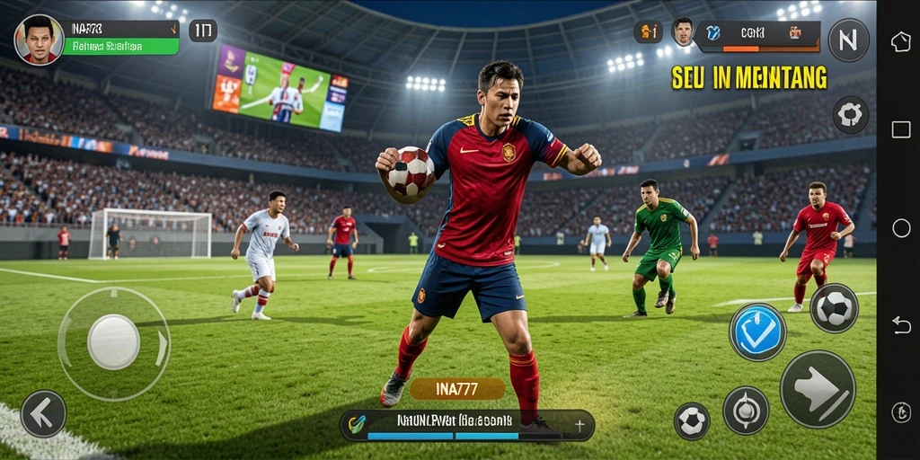 Screenshot utama INA777 menampilkan gameplay olahraga yang seru.